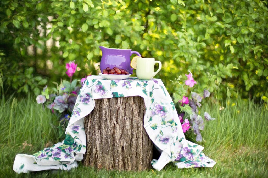 petite pause goûter au jardin...