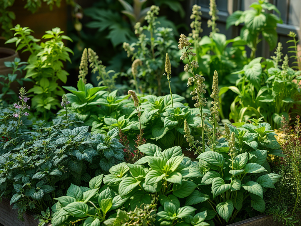 jardin de plantes comestibles et médicinales